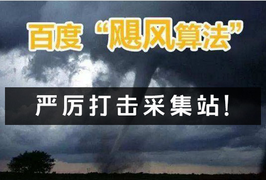 “飓风算法”严厉打击采集站！