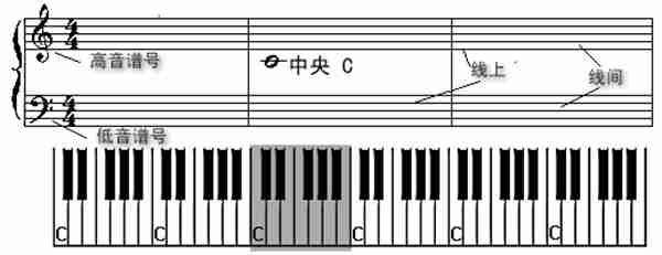 三分钟学会看键盘,教你看懂钢琴五线谱