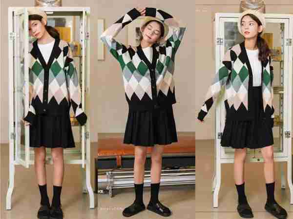 入秋，针织开衫+裙子，让你从头好看到脚！