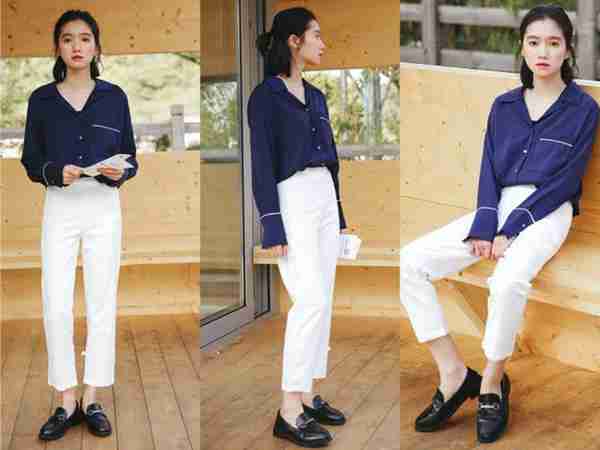 还在穿白衬衫？今年流行的是蓝色衬衫，搭配这4条裤子真心好看！