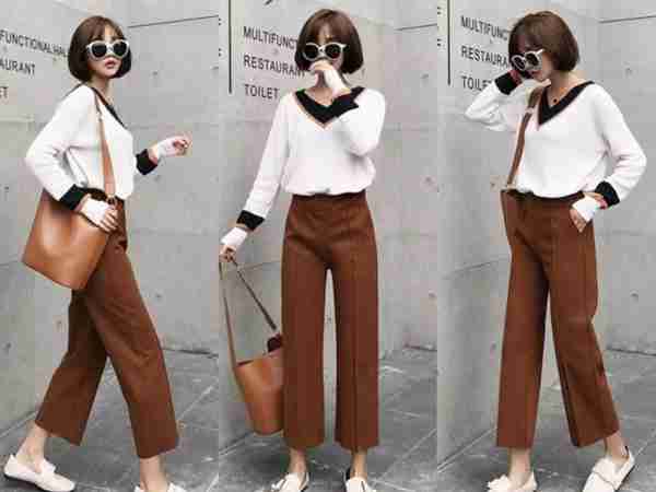 这4种颜色的阔腿裤,好看又时髦,谁穿谁美!