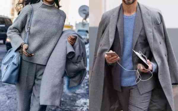 灰色跟什么色搭配好看(女士秋冬季灰色衣服搭配示范)