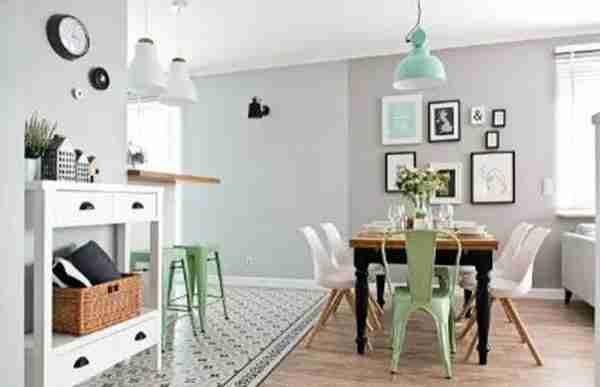 灰色+薄荷色，好看的家居空间，懂的人都说好！