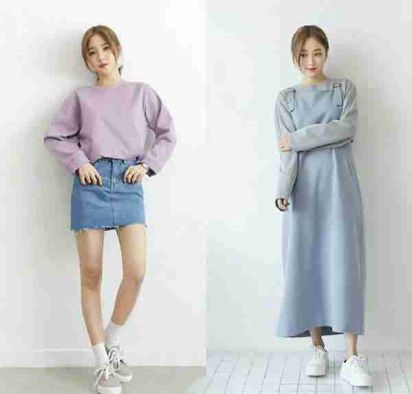 秋季穿搭,白色连衣裙搭配蓝色外套优雅淑女,专属软妹子的文艺范