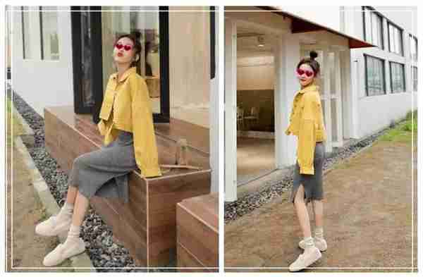 黄色上衣配什么颜色的下装好看?