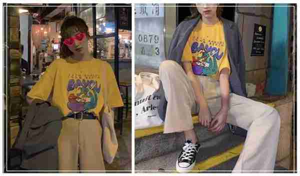 黄色上衣配什么颜色的下装好看?