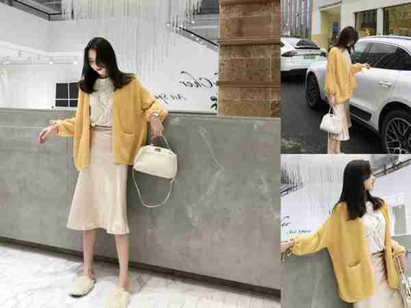 杨紫穿的“柠檬黄色”针织开衫,简直美得像18岁女生!