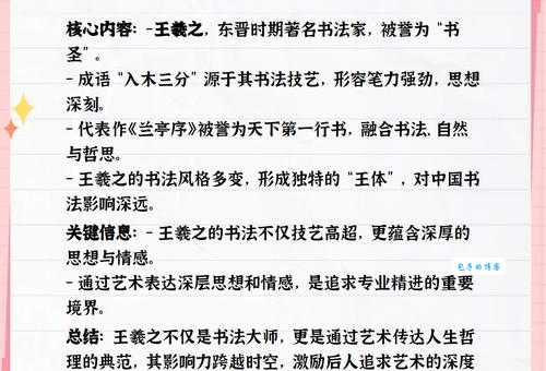 入木三分的主人公是谁？揭秘书法大家王羲之