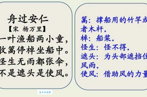 杨万里舟过安仁古诗的意思是什么?简单易懂的解释