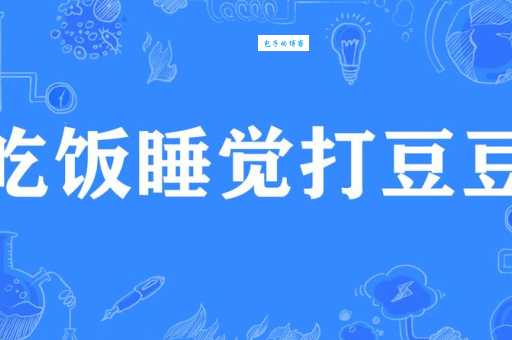 “吃饭睡觉打豆豆”啥意思？打豆豆网络流行语含义解读