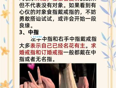 解读右手戒指含义：哪个手指代表什么爱情状态