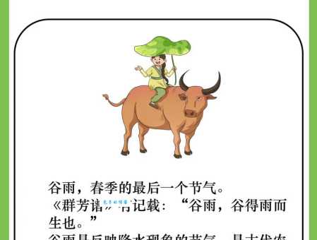 谷雨节气的来历是什么？详解谷雨节气的传说和文化内涵。