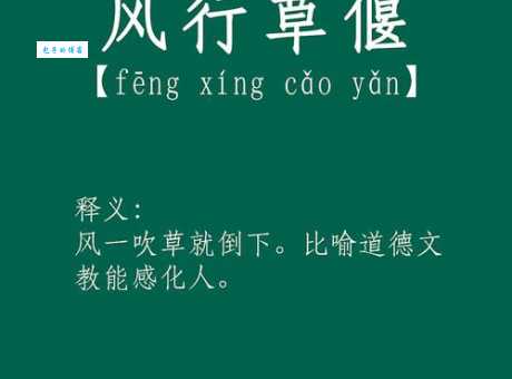 风行草偃是什么意思？用简单例子解释其含义